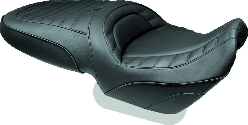 Can-Am Spyder F3 One-Piece Motorcycle Seat - Mustang Motorcycle - Standard Touring - Black - `15-`21